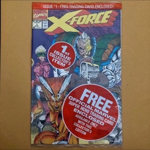 X Force Comic with Cable card
